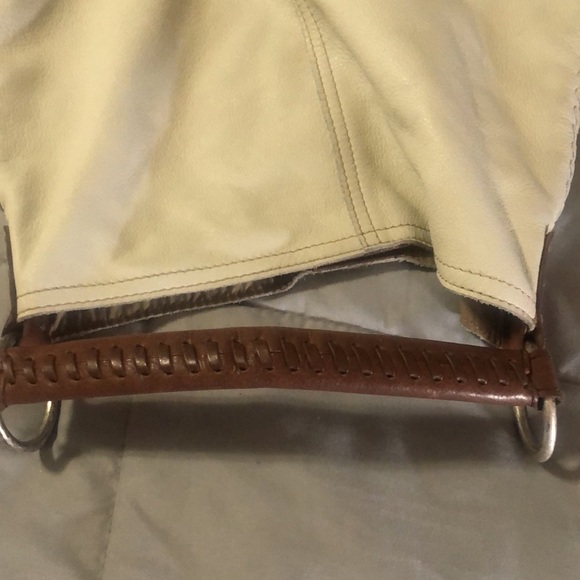 100% leather purse by Lucky Brand cream colored - Picture 4 of 9